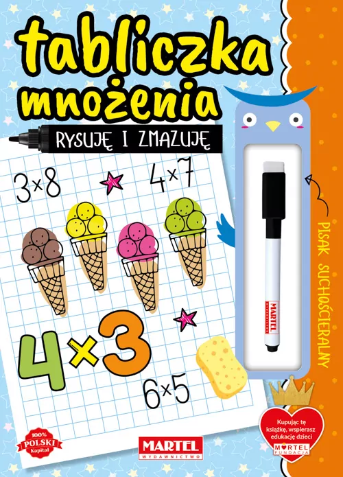Rysuję i zmazuję. Tabliczka mnożenia z flamastrem - tantis.pl