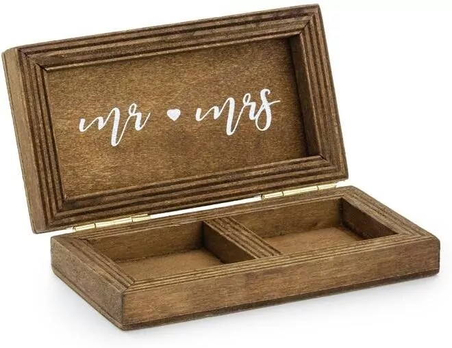 Drewniane pudełko na obrączki 10x5.5cm - tantis.pl