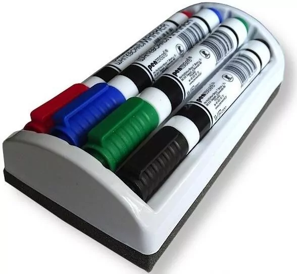 Markery suchościeralne z gąbką. 4 kolory - tantis.pl