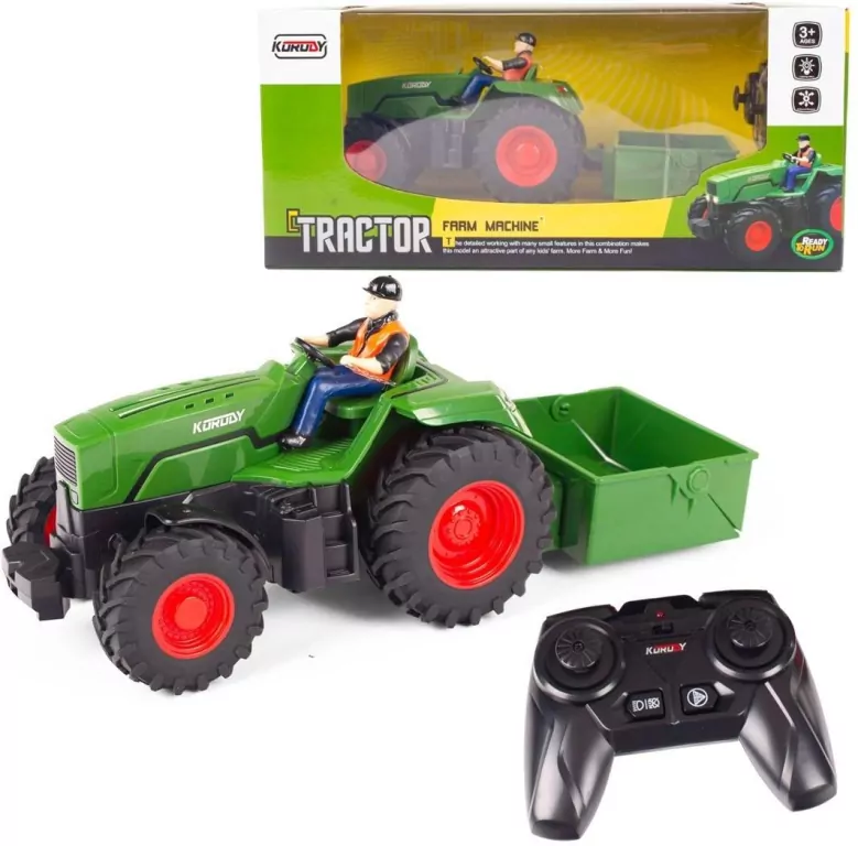 Traktor R/C z pilotem i przyczepą - tantis.pl