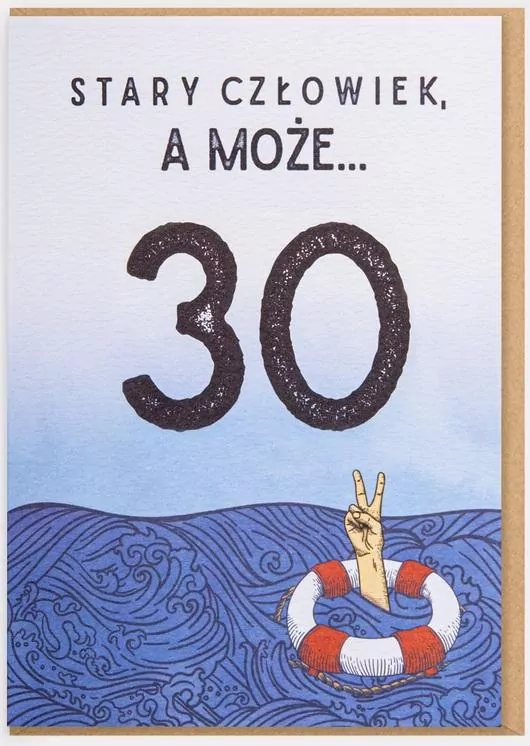Kartka: Stary człowiek a może 30 - tantis.pl