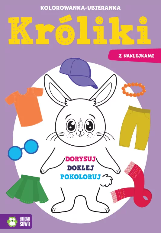 Kolorowanka-ubieranka. Króliki - tantis.pl