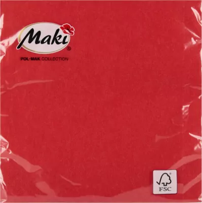 SERWETKA PAP 3W 330X330 CZER 00700 PM OP