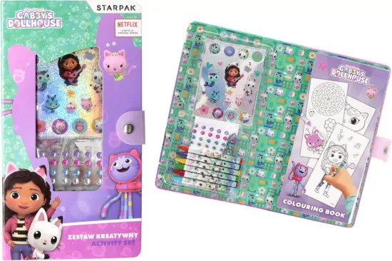Zestaw kreatywny do kolorowania naklejki Gabby