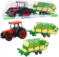 Traktor rolniczy z przyczepą zielono-żółtą - tantis.pl