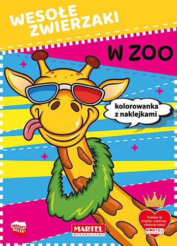 Wesołe zwierzaki. W zoo + naklejki - tantis.pl