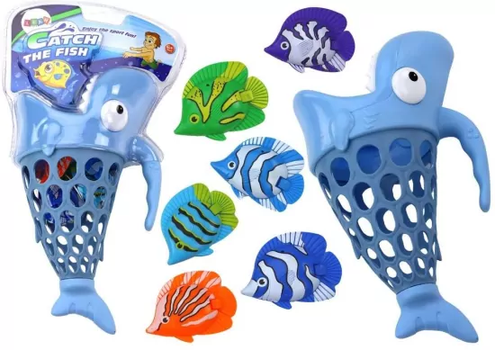 Koszyczek do łowienia rybek z uchwytem. Rekin