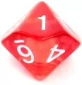 Komplet kości REBEL RPG - Kryształowe - Czerwone - tantis.pl