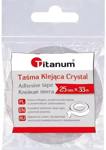 Taśma klejąca. Crystal 25mm33m - tantis.pl