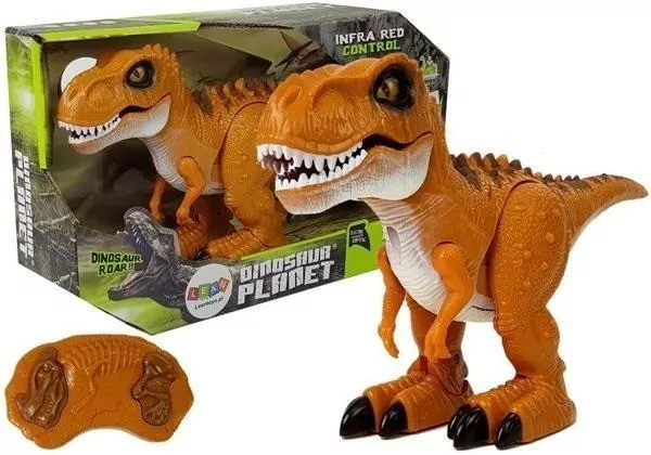 Dinozaur zdalnie sterowany. Brązowy - tantis.pl