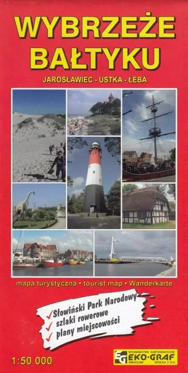 Wybrzeże Bałtyku Jarosławiec, Ustka, Łeba 1:50 000 - tantis.pl