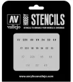 Vallejo: ST-AFV003 - Stencils - Soviet Numbers WWII - tantis.pl