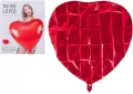 Balon foliowy. Serce czerwone 65 cm, 1 sztuk - tantis.pl