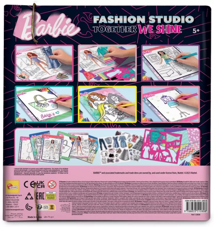 Barbie Sketch Book Together Fashion Studio - tantis.pl