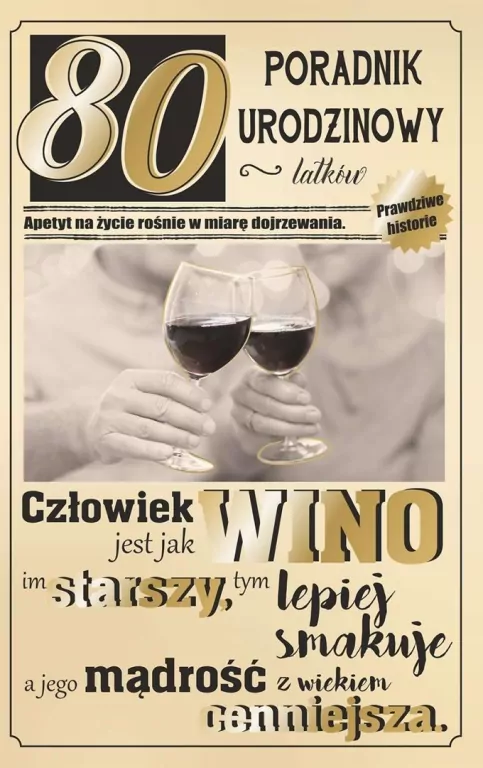 Kartka okolicznościowa Urodziny 80 - tantis.pl