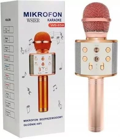 Mikrofon zabawkowy rose gold - tantis.pl