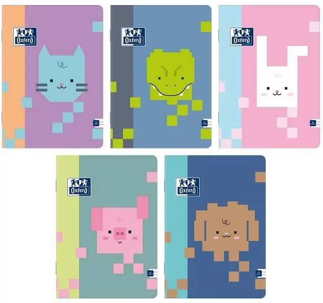Zeszyt A5/16K linia Zoo Blocks  OXFORD - tantis.pl