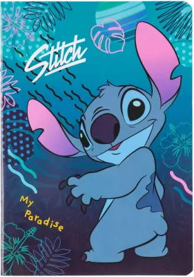 Zeszyt A5 32k 3-linie kolor Disney Blue Stitch wzór 4