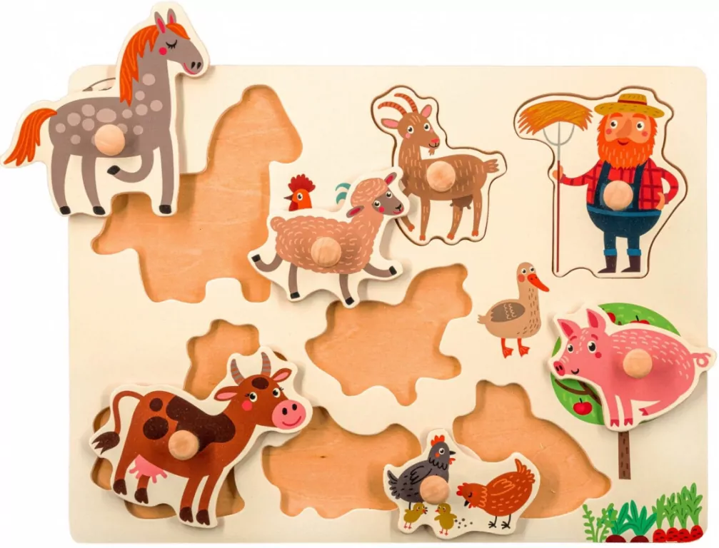 Układanka drewniana farma - tantis.pl