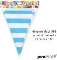 Girlanda flagi w paski niebieska 27.5cmx10m - tantis.pl