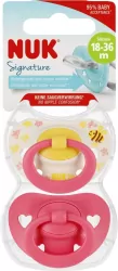NUK. Signature. Smoczki. 18-36 miesięcy. Pszczółka i czerwony