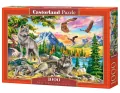 Puzzle 1000. Wolf Family and Eagles - tantis.pl
