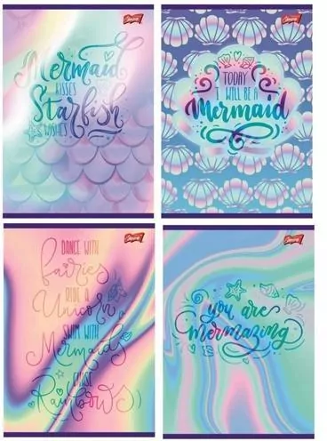 Zeszyt A5/16K kratka Pastel Mermaid (15szt) - tantis.pl