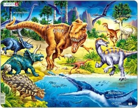 Układanka ramkowa maxi. Dinozaury - tantis.pl