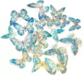 Połyskujące naklejki PET - Motyle blue stardust - tantis.pl