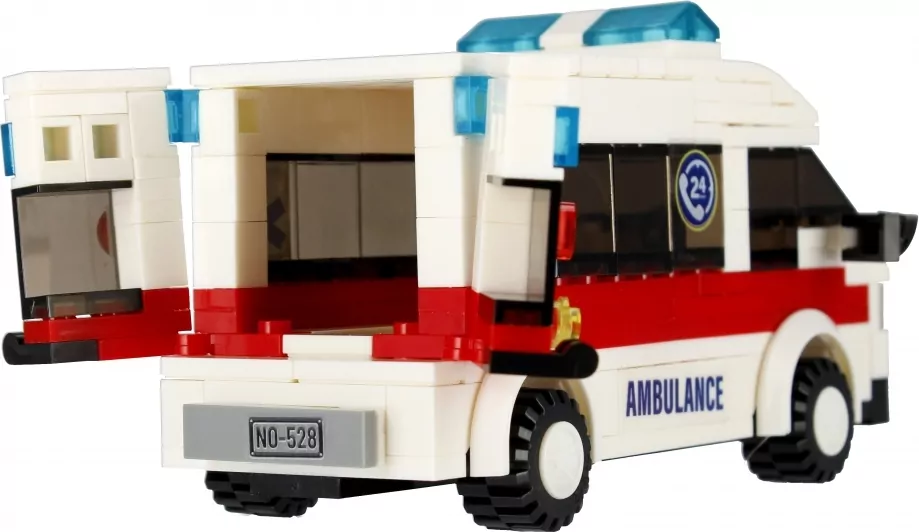 Klocki konstrukcyjne 255 elementów City Ambulans - tantis.pl