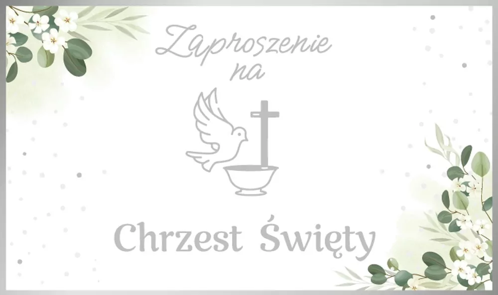 Zaproszenie Chrzest (10szt) - tantis.pl