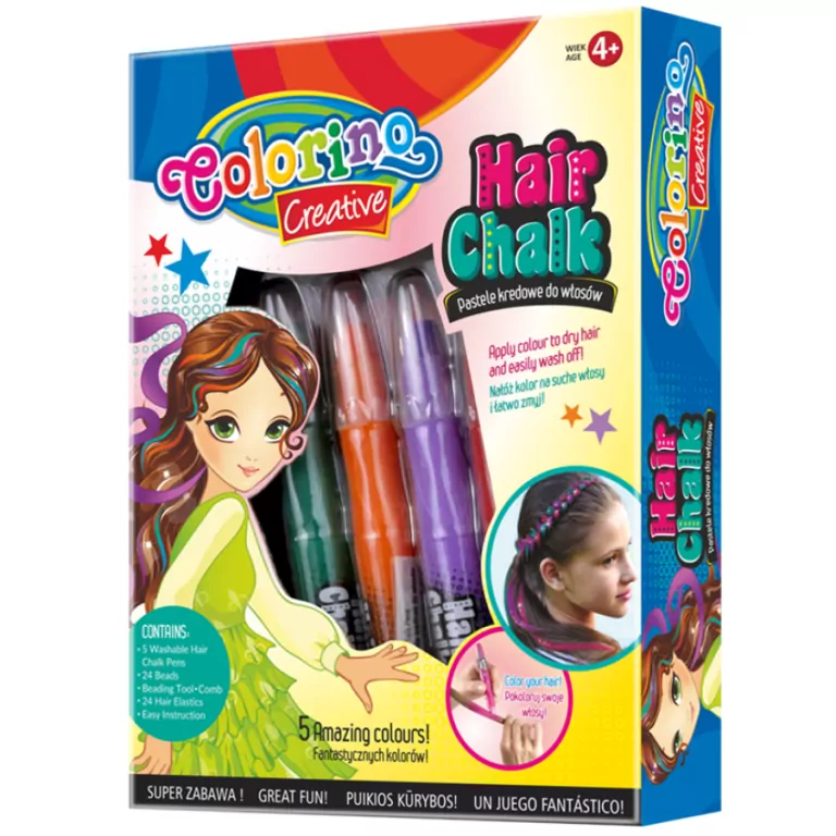 Pastele kredowe do włosów. Standard. Colorino kids. 5 sztuk - tantis.pl