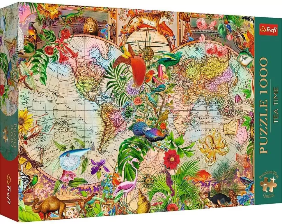 Puzzle 1000 Antyczna mapa świata TREFL - tantis.pl