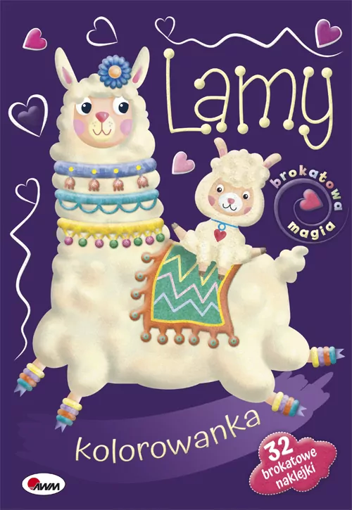 Kolorowanka Lamy Brokatowa magia - tantis.pl