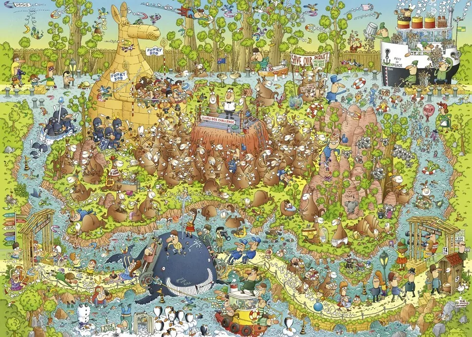 Puzzle 1000 Funky Zoo - Australia - tantis.pl