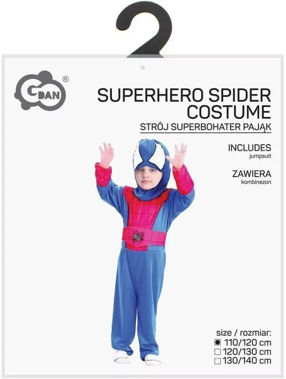 Strój dla dzieci Superbohater Pająk 110/120cm - tantis.pl