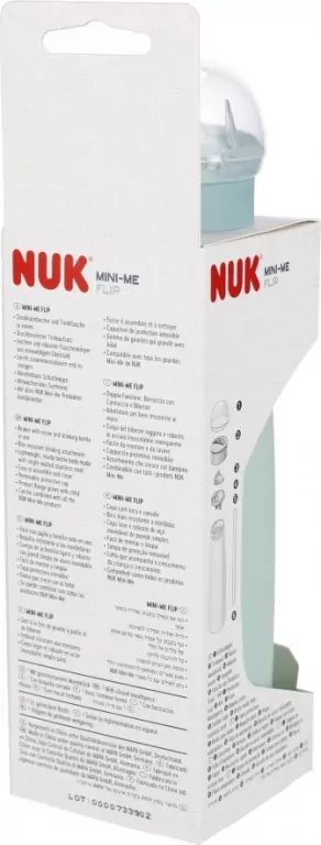 NUK. Mini-Me . Kubek ze słomką. 500ml. 12 miesięcy. Zielona - tantis.pl