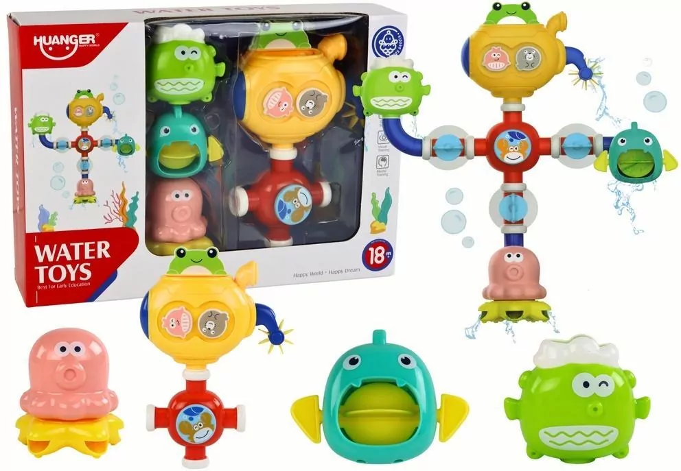 Zabawka do kąpieli przelewowa robot z przyssawkami - tantis.pl