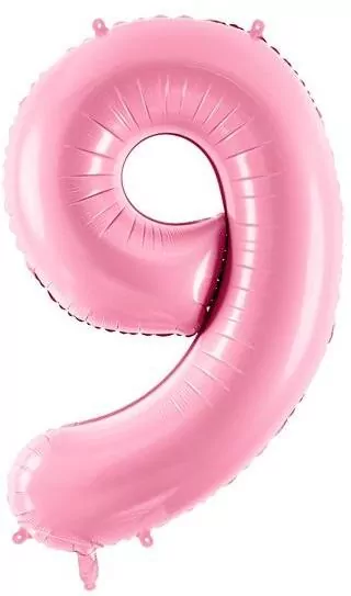 Balon foliowy 9 różowy 86cm - tantis.pl