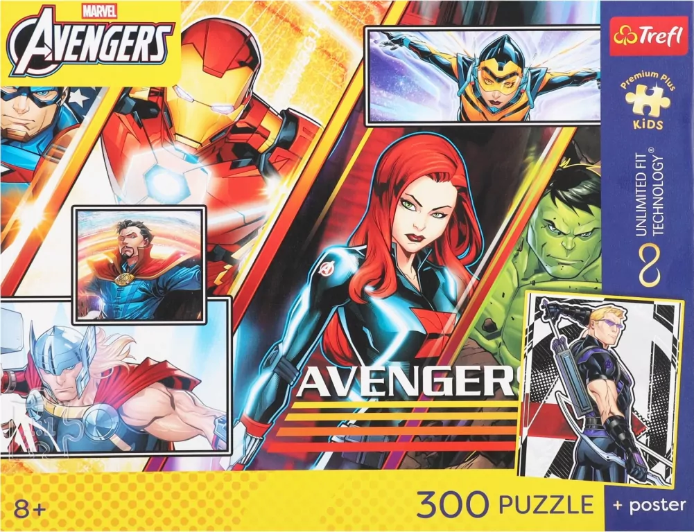 Puzzle 300 Avengers + plakat TREFL - tantis.pl