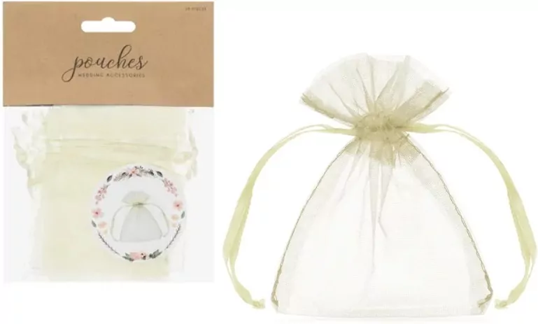 Woreczki z organzy kremowy 10cm - tantis.pl