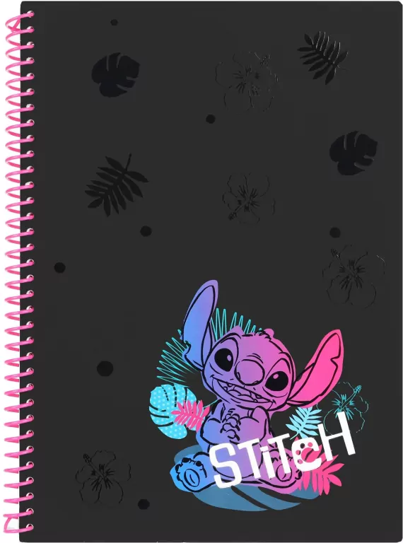Kołobrulion A4 Disney Black Stitch plastikowa spirala 100 kartek wzór 2 - tantis.pl