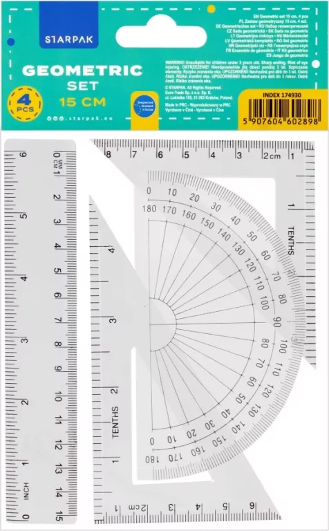 Zestaw geometryczny 15cm. 4 elementy - tantis.pl