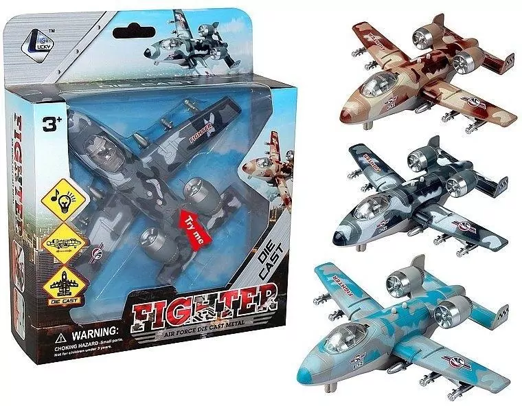 Samolot wojskowy metalowy MIX - tantis.pl