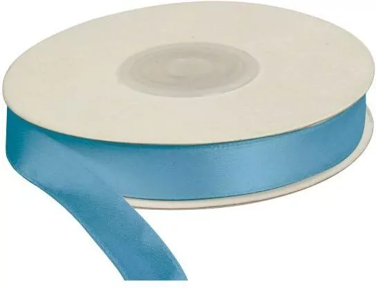 Wstążka satynowa, błękitna 12mm/25m - tantis.pl