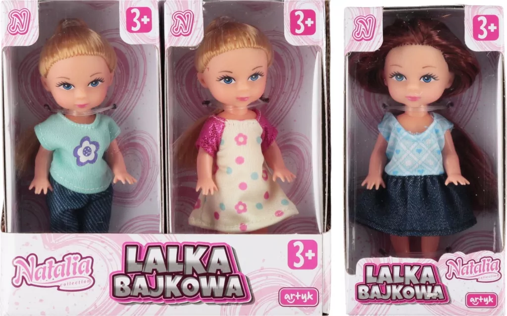 Lalka Natalia mini bobas 8cm mix - tantis.pl