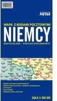 Niemcy 1:1 000 000 mapa z kodami pocztowymi - tantis.pl