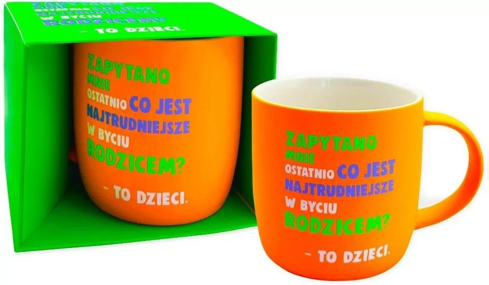 Kubek neonowy Bycie rodzicem - tantis.pl