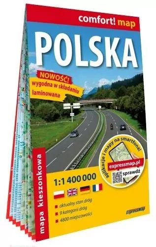 Comfort! map Polska 1:1 400 000 midi mapa w.2026 - tantis.pl