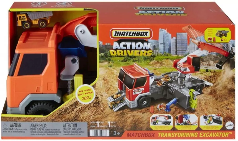 Action Drivers Ciężarówka Koparka HPD64 Matchbox - tantis.pl